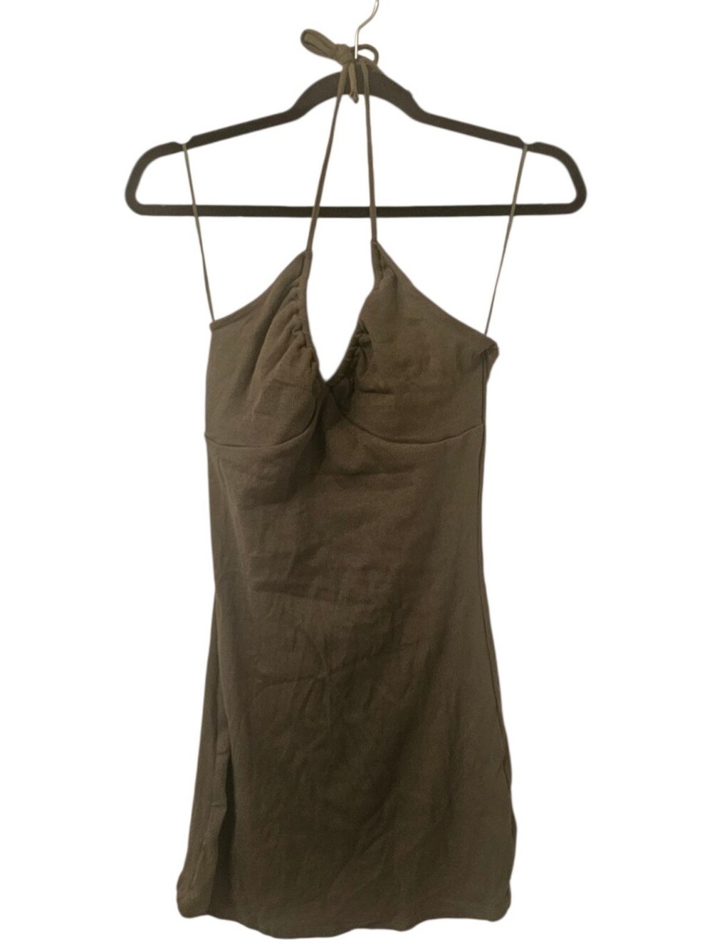 Green Garage Women's Harlow Bodycon Halter Mini Dress